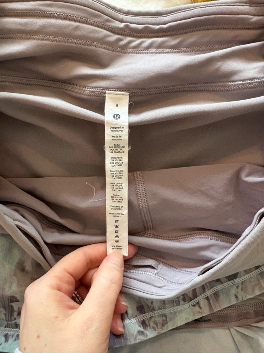 lululemon athletica Gray Mini Skirt with Mint and Lavender Print - Picture 4 of 4